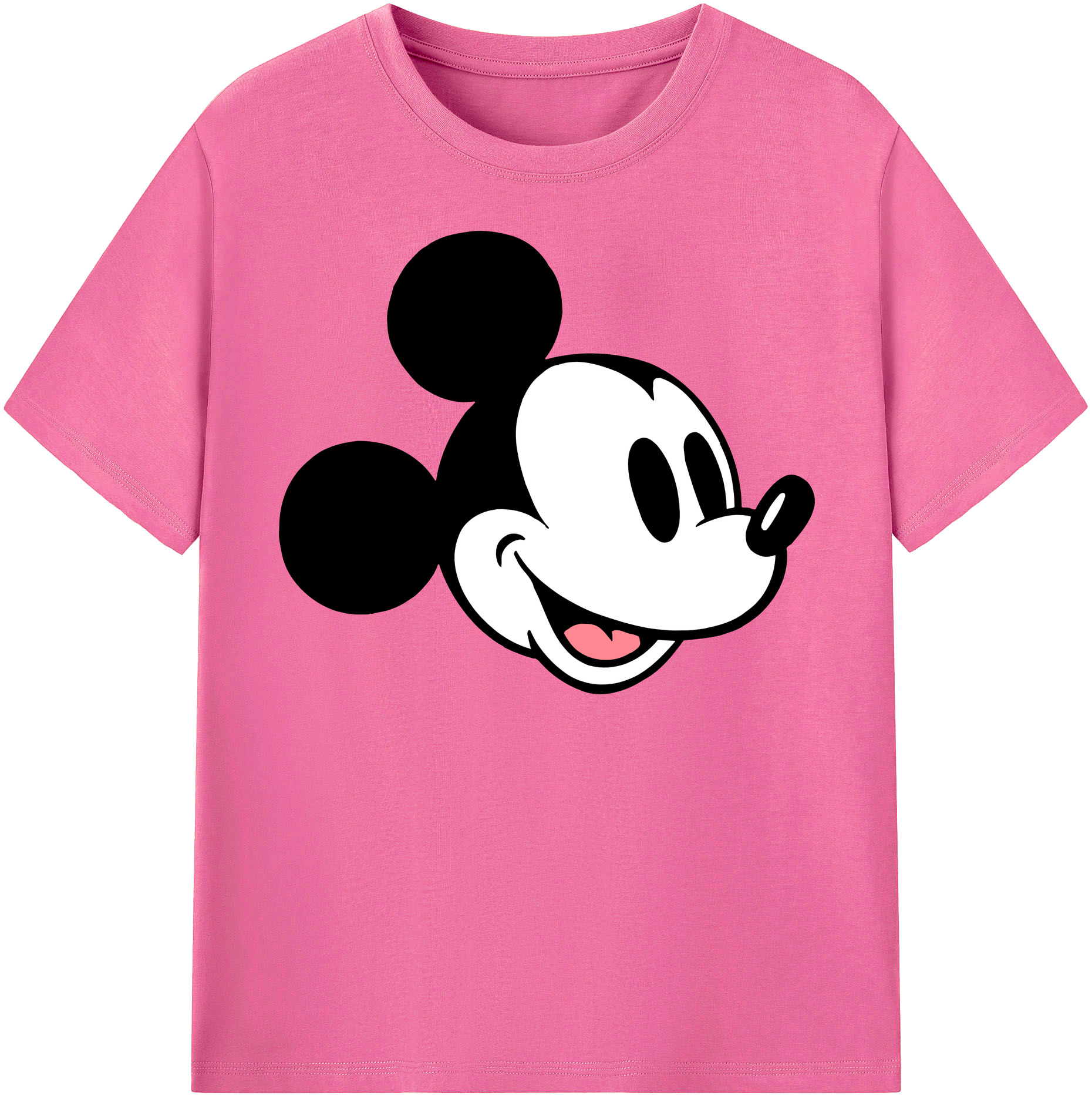 （画像用） ミッキーマウス Mickey Mouse レディースカジュアルプリントTシャツ（綿100％）